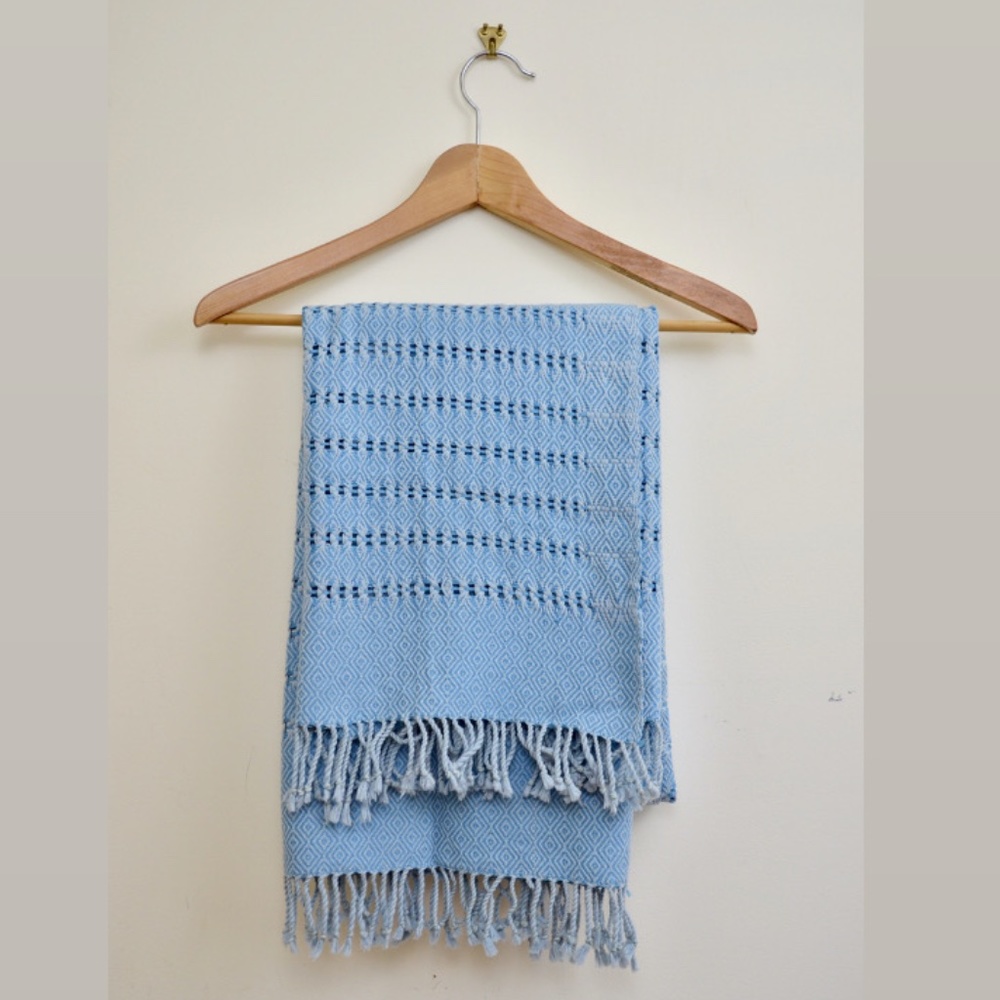 Light Blue Thai Woven Shawl